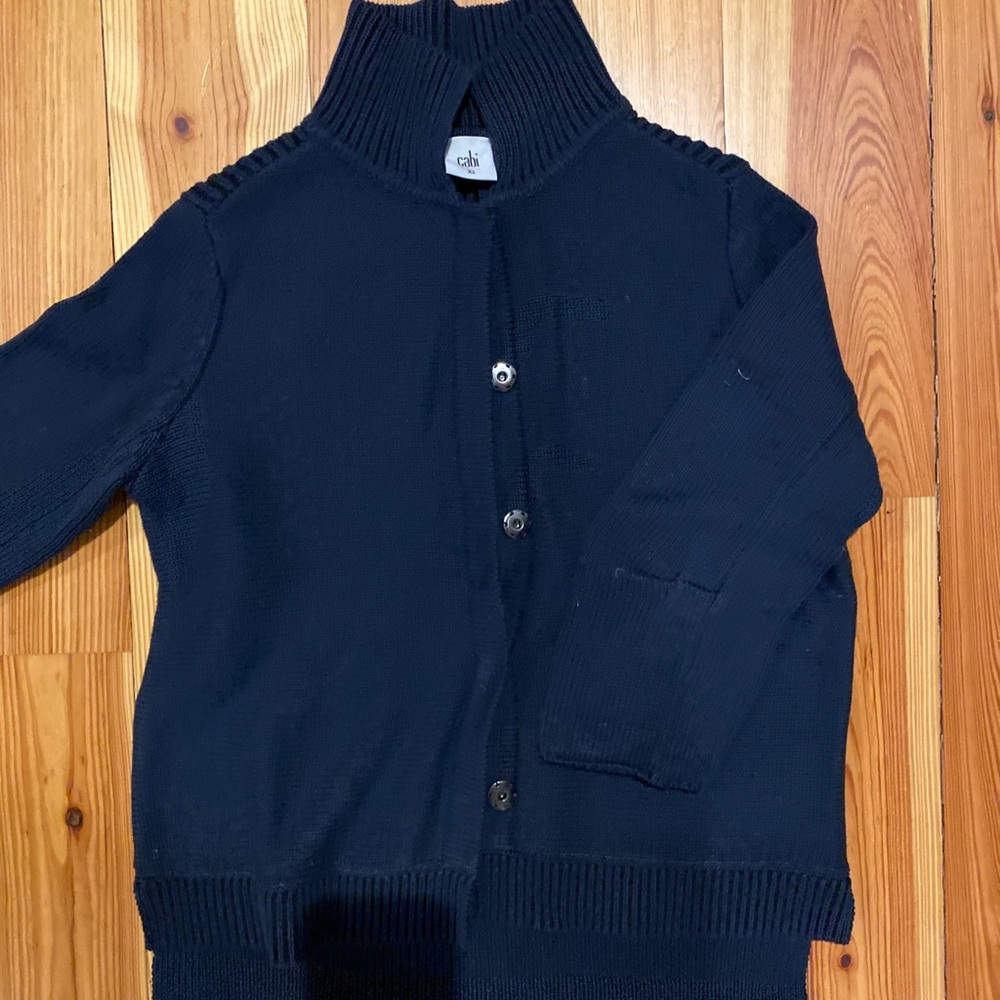 NWOT Cabi navy snap front PURSUIT cardigan
